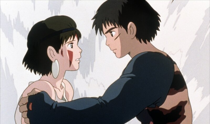 Two Characters Embracing — Black, Dramatic