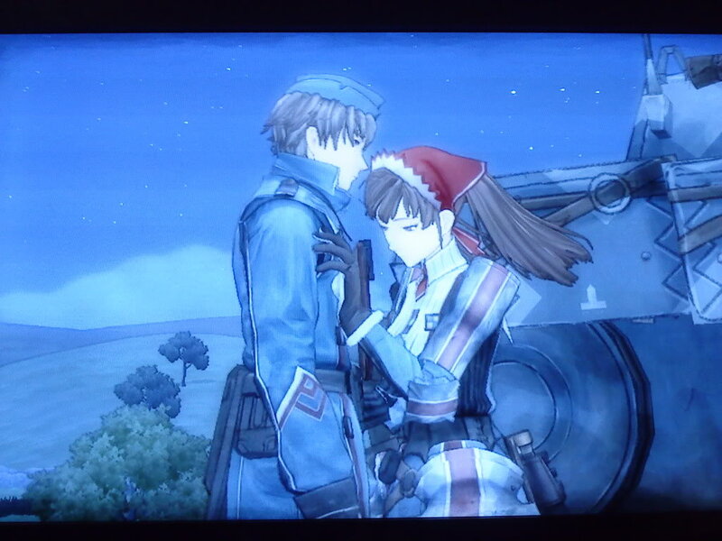 Two Characters Embracing — Blue, Calm