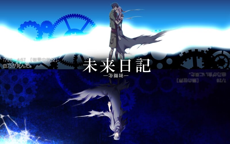Two Characters Embracing — Blue, Dramatic, Night, Anime, Gears