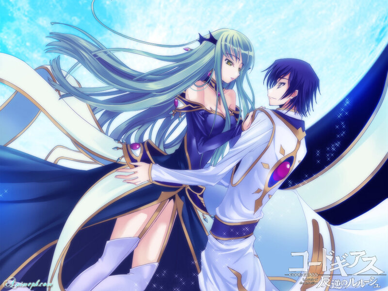 Two Characters Embracing — Blue, Dramatic