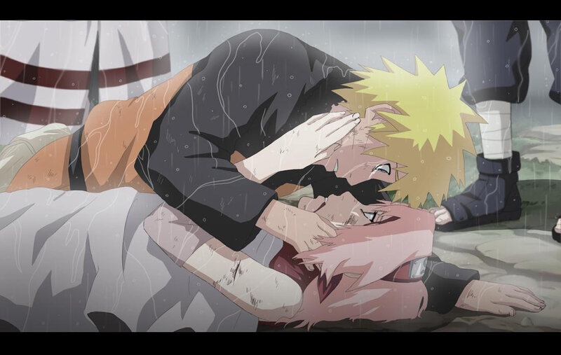Two Characters Embracing — Gray