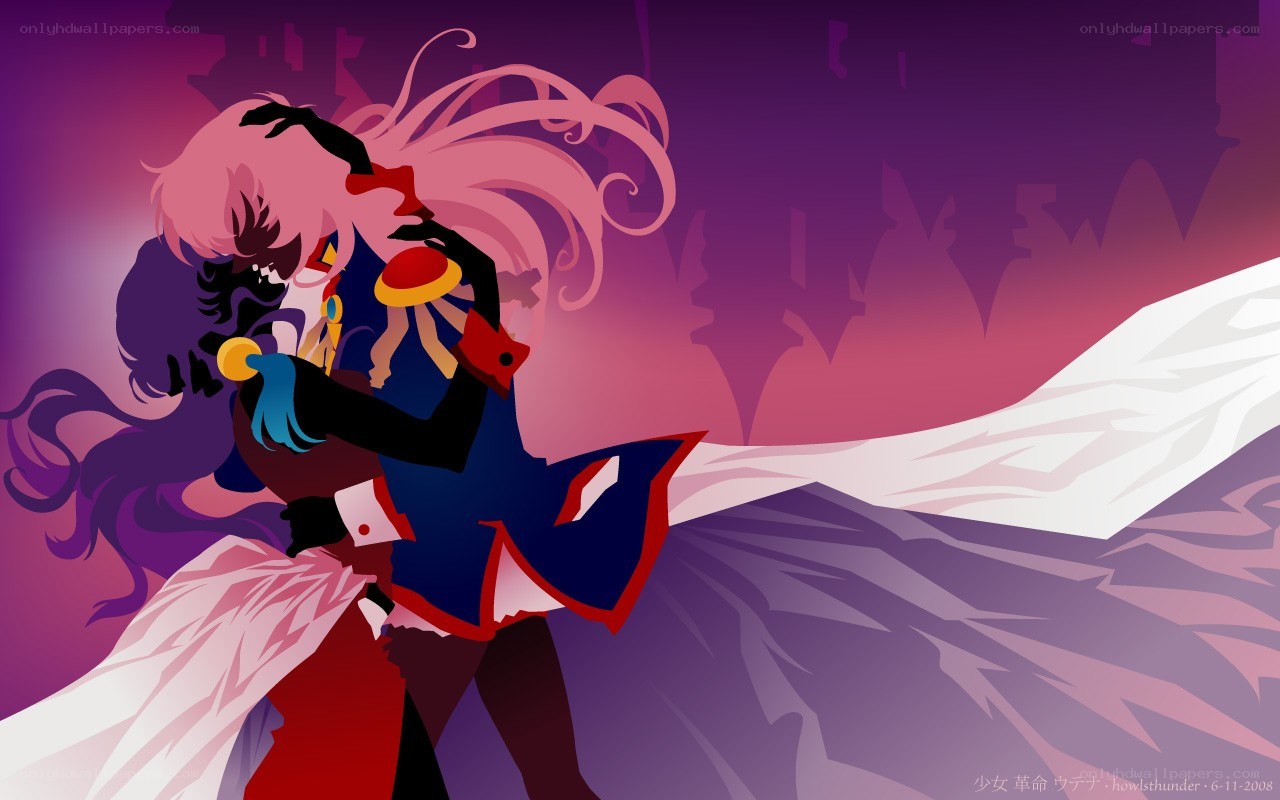 Two characters embracing in a stylized scene