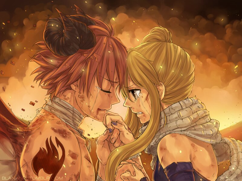 Two Characters Embracing — Orange, Dramatic, Sunset