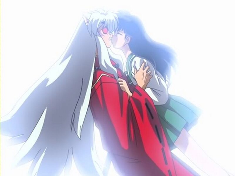 Two Characters Embracing — White, Dramatic