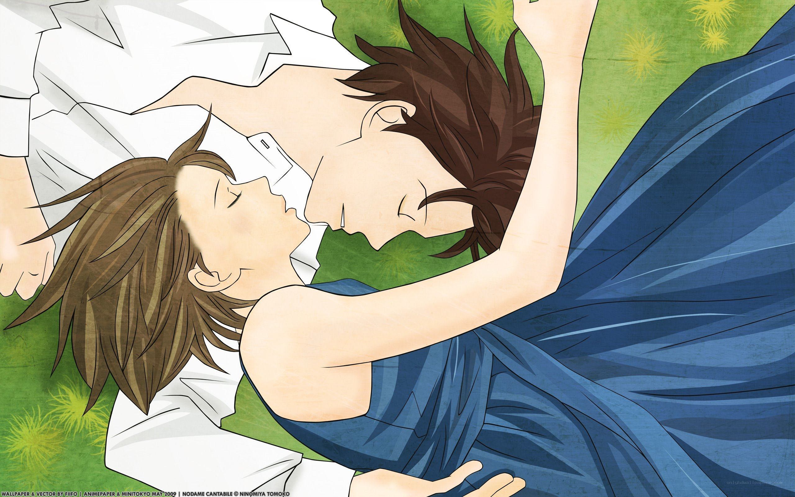 two characters embracing