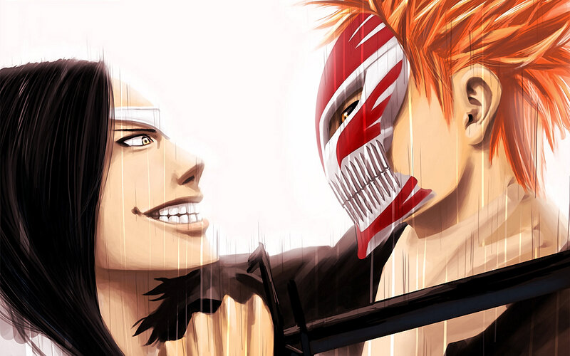 Two Characters Facing Each Other — Black, Dramatic, Anime