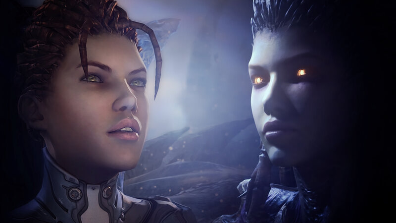Two Characters Facing Each Other — Blue, Dramatic, 3d Render, Sci-fi Armor