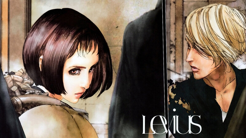Two Characters Facing Each Other — Brown, Dramatic, Manga