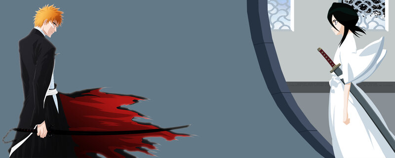 Two Characters Facing Each Other — Gray, Dramatic, Anime