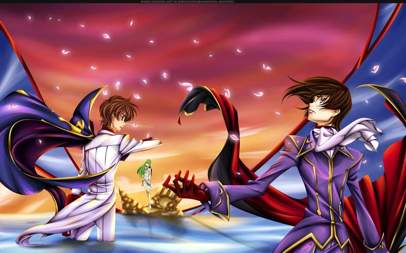 Two Characters Facing Each Other — Purple