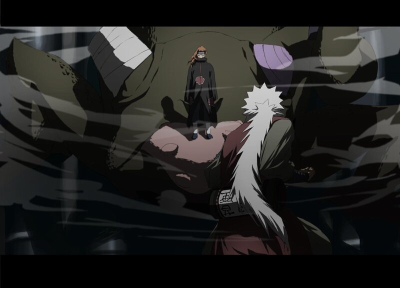 Two Characters Facing Off — Black, Dramatic, Night, Anime