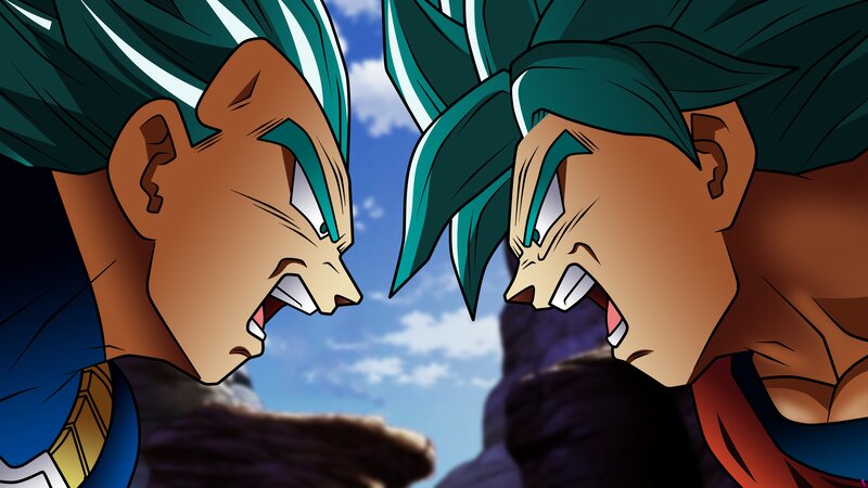 Two Characters Facing Off — Blue, Dramatic, Afternoon