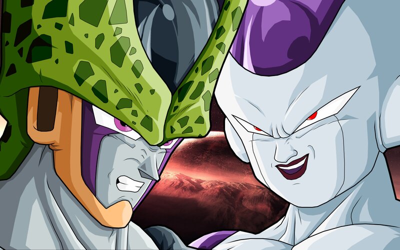 Two Characters Facing Off — Green, Dramatic