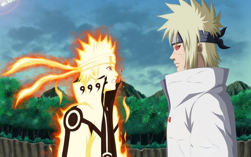Two Characters Facing Off — Orange, Dramatic
