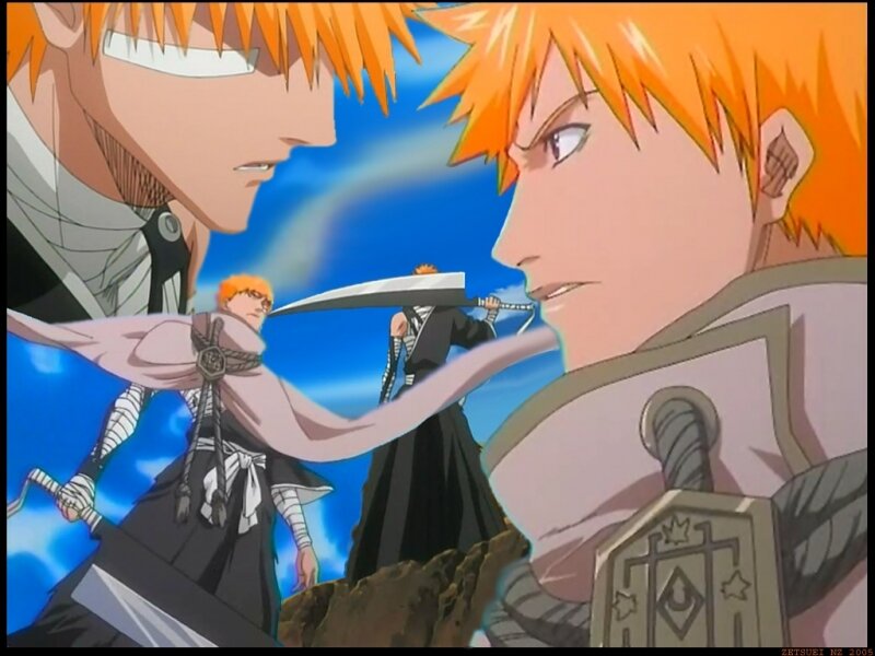 Two Characters Facing Off — Orange