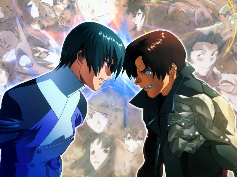Two characters facing off