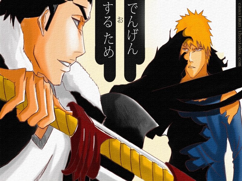 Two Characters Facing Off — Yellow, Dramatic
