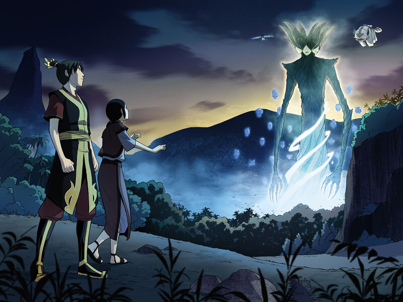 Two Characters Facing Spirit