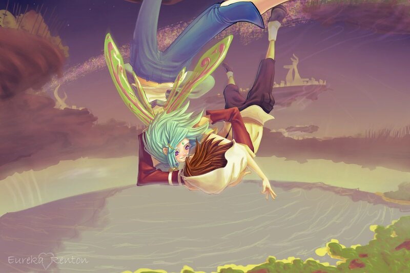 Two Characters Falling