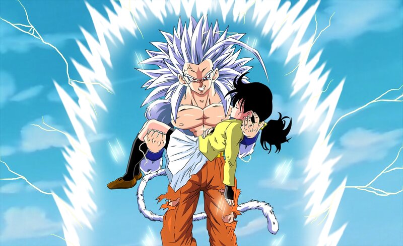 Two Characters Fighting — Blue, Dramatic, Anime, Lightning, Spiky Hair