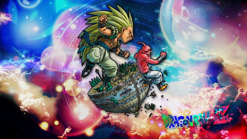 Two Characters Fighting — Blue, Dramatic, Anime, Space