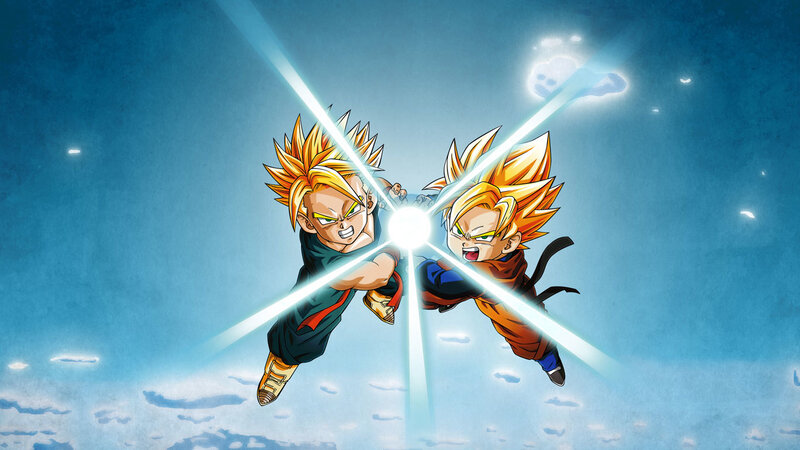 Two Characters Fighting — Blue, Dramatic, Anime, Spiky Hair