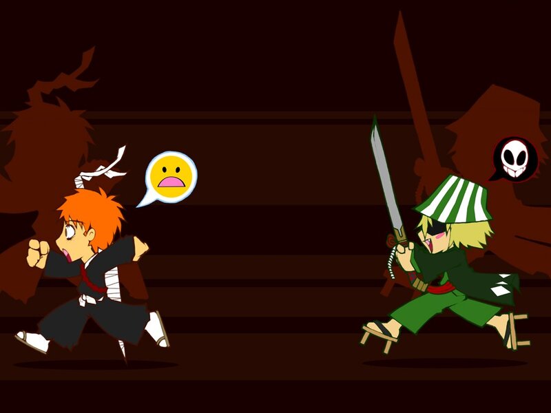 Two Characters Fighting — Brown, Dramatic, Anime
