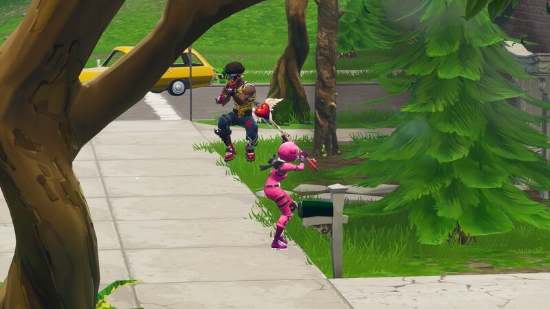 Two Characters Fighting — Green, Playful