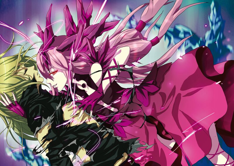 Two Characters Fighting — Pink, Dramatic, Manga, Anime Art, Energy Effects