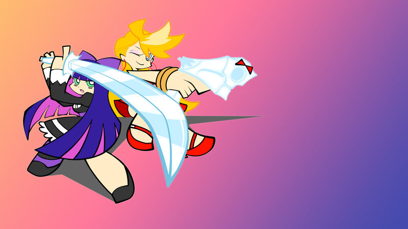 Two Characters Fighting — Pink, Dynamic