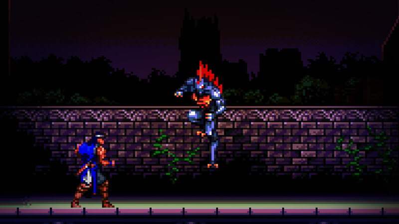 Two Characters Fighting — Purple, Dark