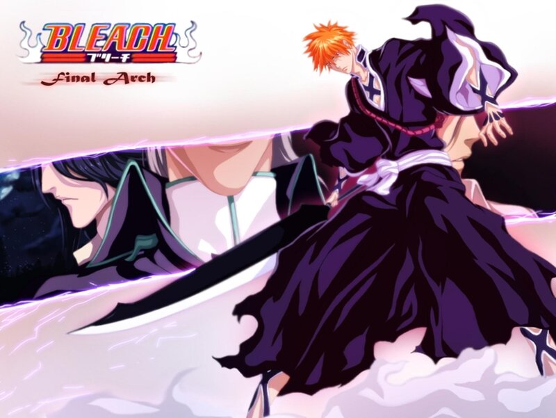 Two Characters Fighting — Purple, Dramatic, Anime, Sword, Clouds