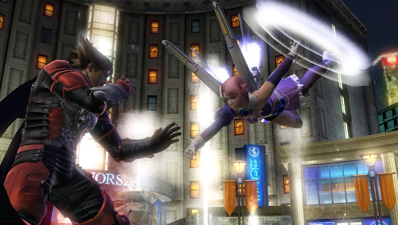 Two Characters Fighting — Purple, Dramatic, Night, 3d Render