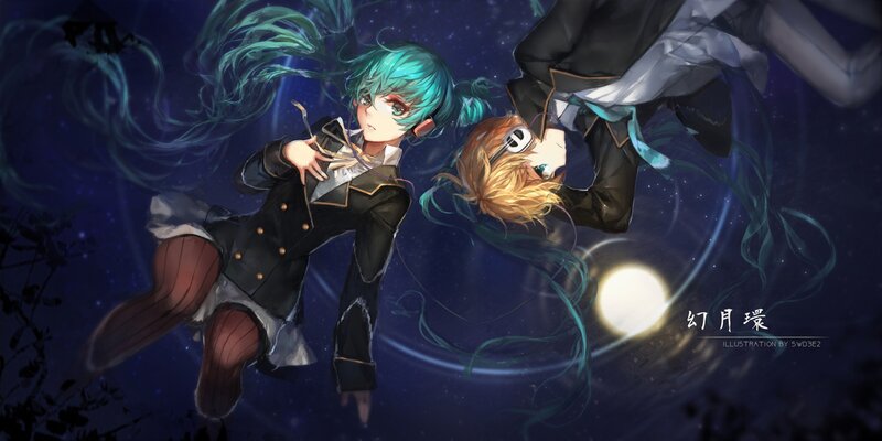 Two Characters Floating in Space