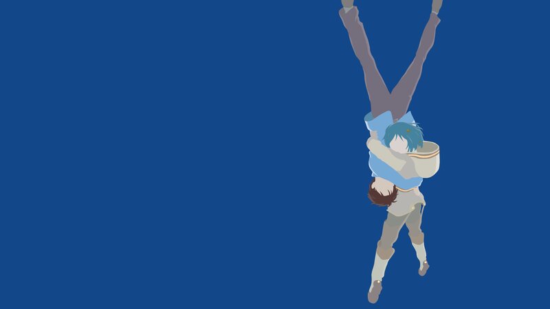 Two Characters Hanging Upside Down