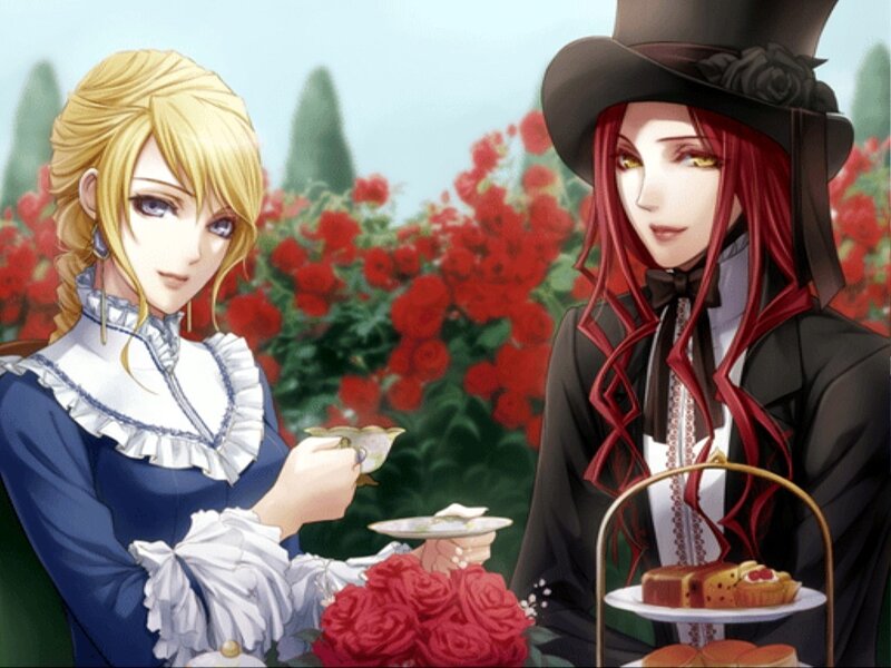 Two Characters Having Tea