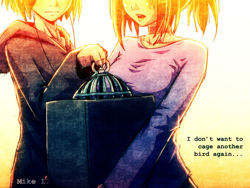 Two Characters Holding Cage