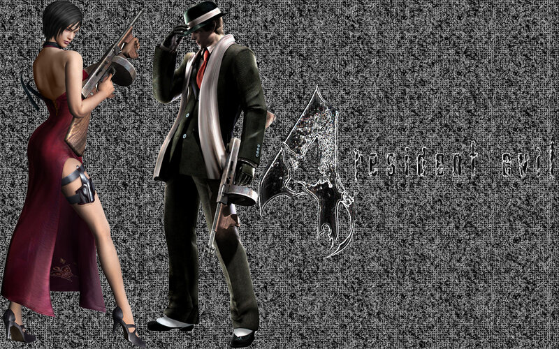Two Characters Holding Guns — Black, Dark, Dramatic