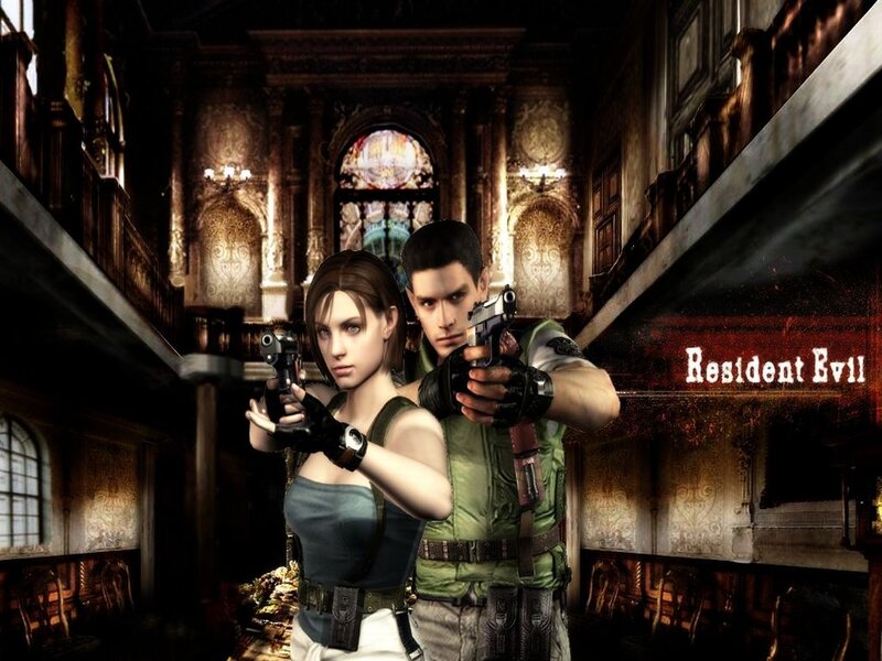 Two Characters Holding Guns — Brown, Tense
