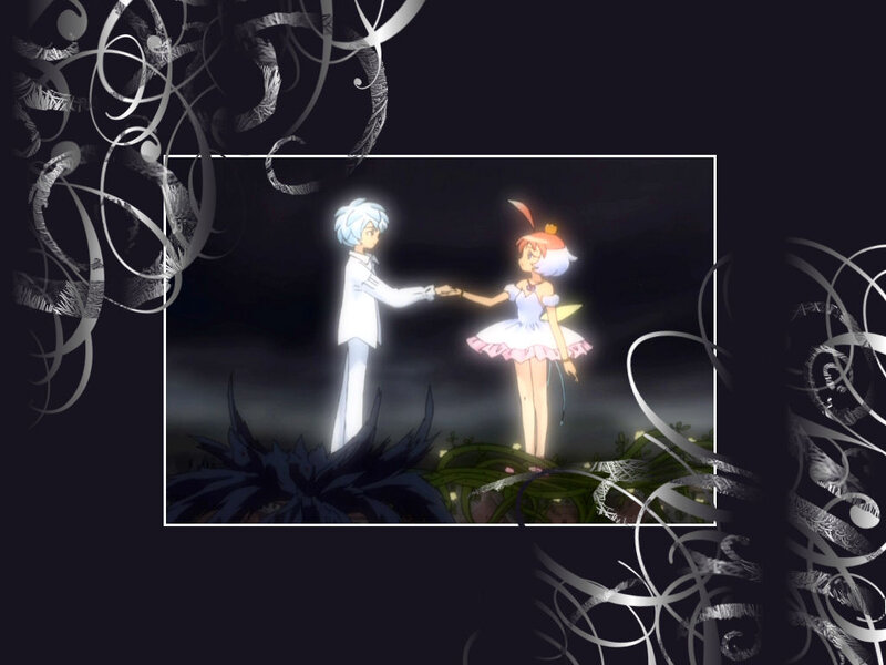 Two Characters Holding Hands — Black, Dramatic