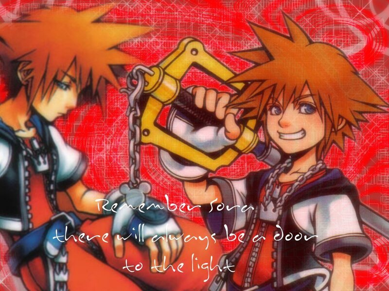 Two Characters Holding Keyblade