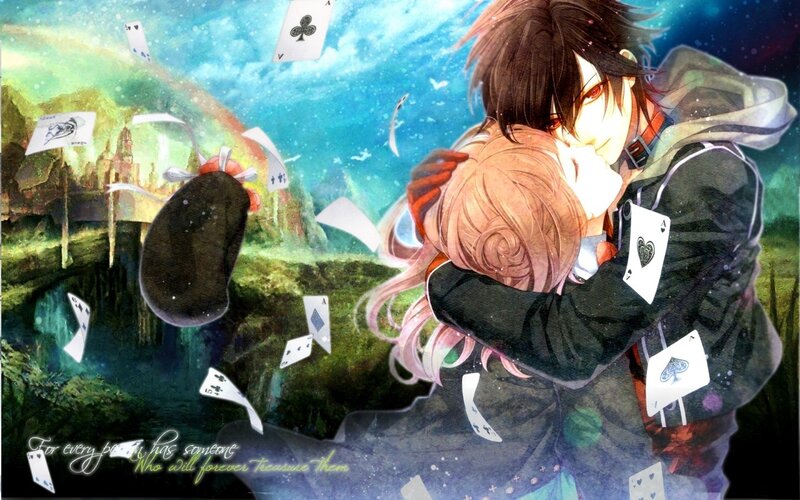 Two Characters Hugging — Blue, Dreamy