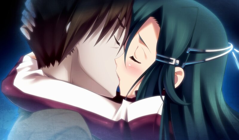 Two Characters Hugging — Blue, Intimate