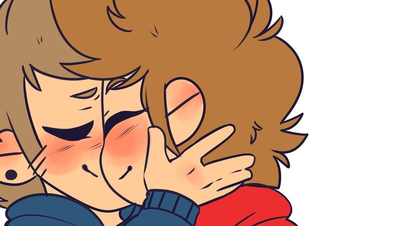 Two Characters Hugging — Brown, Affectionate