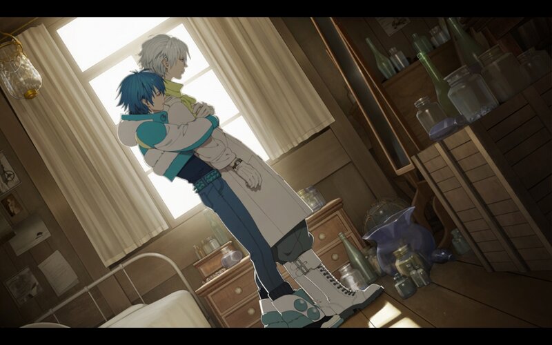 Two Characters Hugging — Brown, Calm, Morning