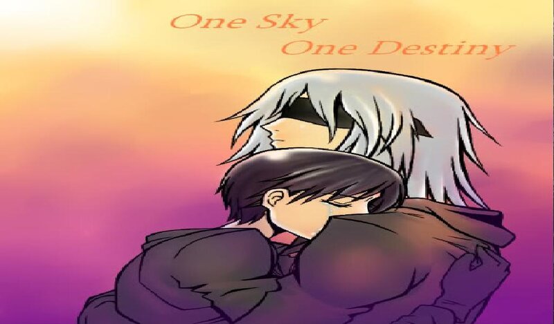Two Characters Hugging — Purple, Dramatic