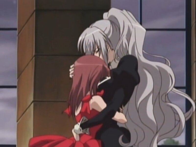 Two Characters Hugging — Red, Dramatic, Anime