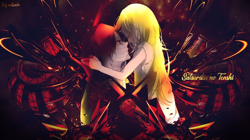 Two Characters Hugging — Red, Dramatic, Night