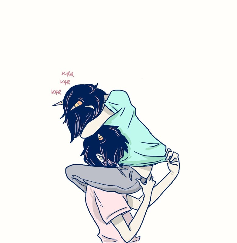 Two Characters Hugging — White, Affectionate, Digital Art, Hug, Hair