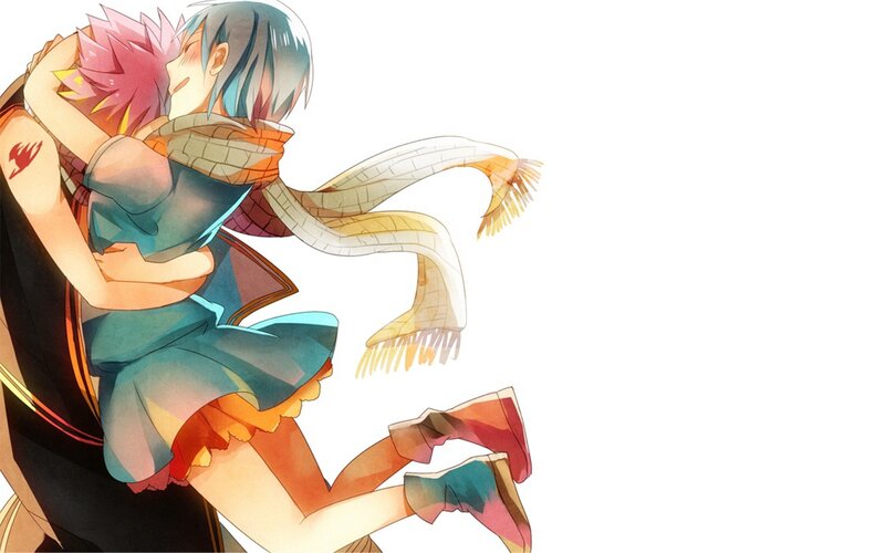 Two Characters Hugging — White, Affectionate